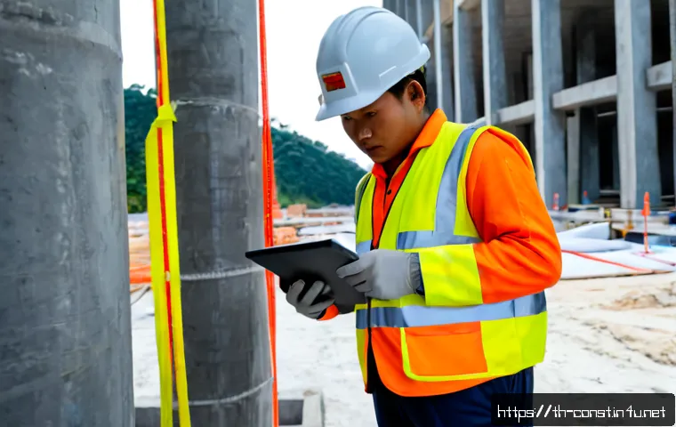 Home 17 건축 시공과 품질 관리 - Photorealistic construction quality inspection at a modern concrete building site in Thailand, Thai ...